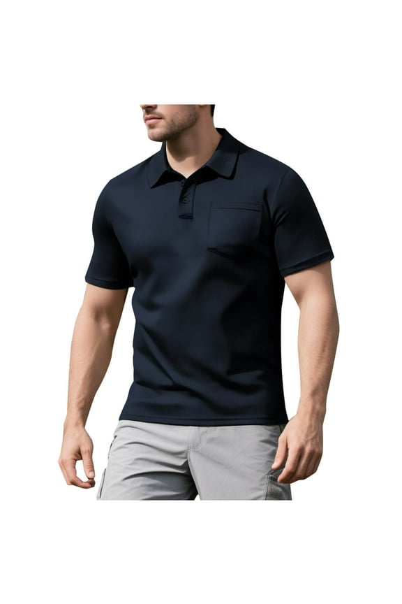 Men's Outdoor Performance Tactical Polo Shirts Short Sleeve, Moisture-Wicking