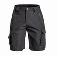 thumbnail image 1 of Men's Outdoor Quick Dry Lightweight Stretchy Shorts for Hiking, Tactical, Camping, Travel with 6 Pockets Black XL, 1 of 7