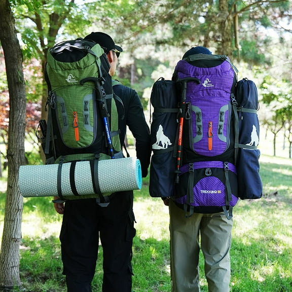 Men's Outdoor Simplicity Printed Hiking Bag,80L