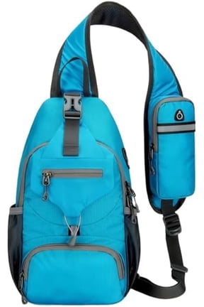 Men's Outdoor Sling Bag – Multi-Pocket, Water-Resistant, Breathable Back, Daypack Multipurpose Cross Body Chest Bag