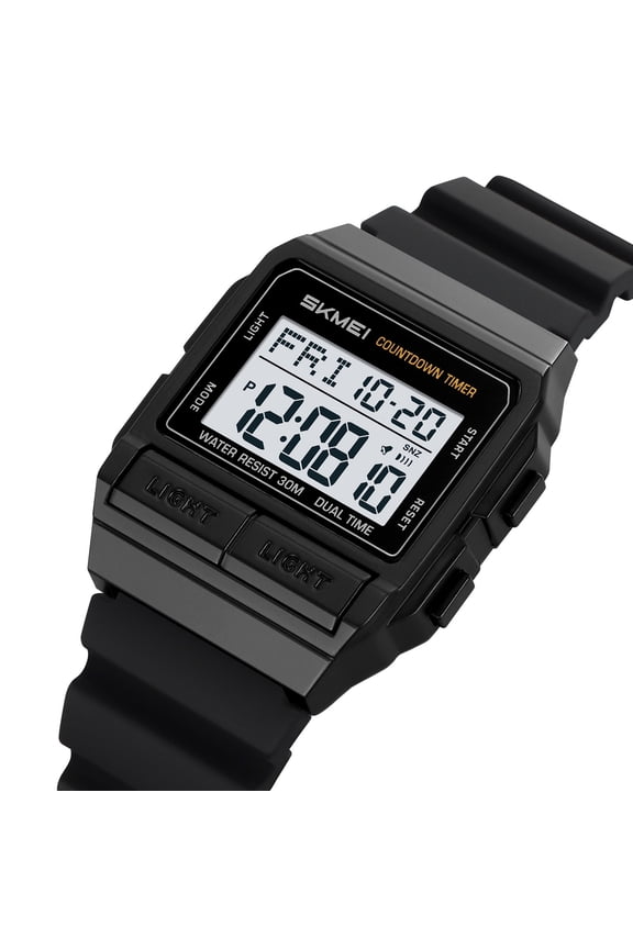 Men's Outdoor Sports Digital Watch Waterproof Luminous Display for Hiking Camping Running Swimming with Multi-Functional Tools and Long Battery Life B