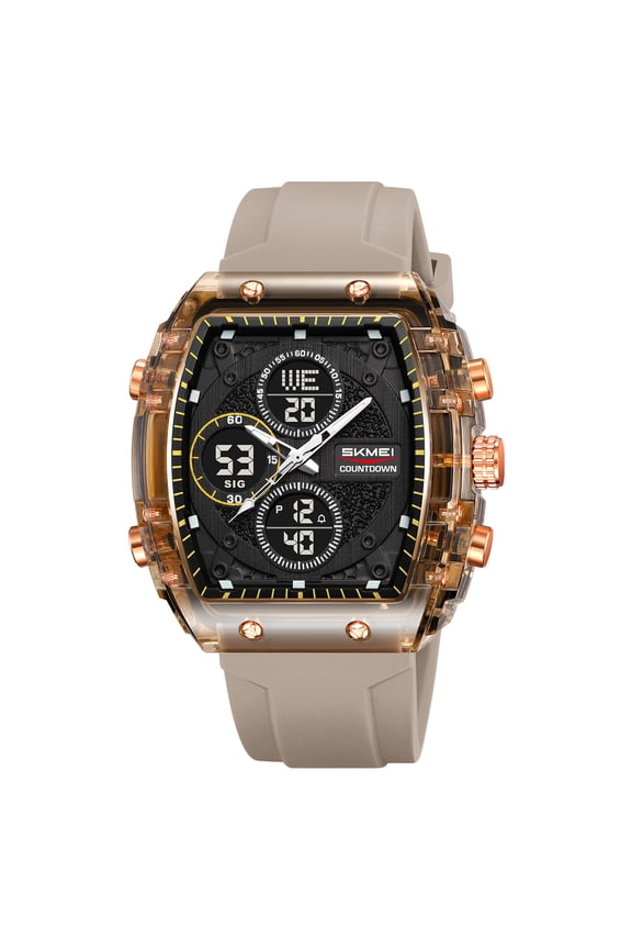 Men's Outdoor Sports Digital Watch with Luminous Display, Water Resistant Watch for Hiking, Camping, Running and Swimming