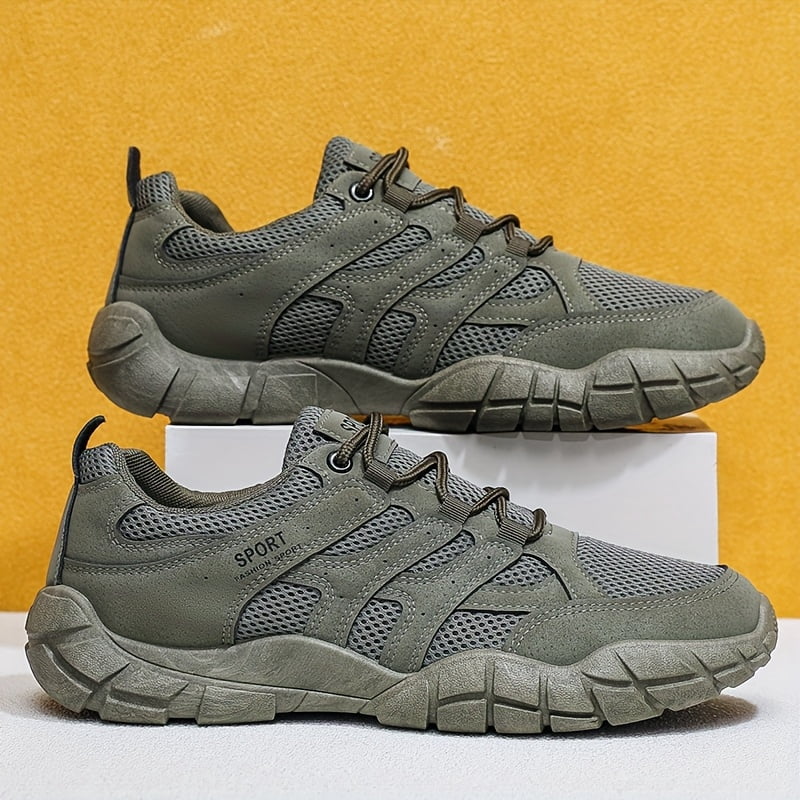 Men's Outdoor Sports Shoes, Adult Mesh Breathable Shoes, Wear-resistant, Anti-skid, Hiking Shoes for Outdoor Use