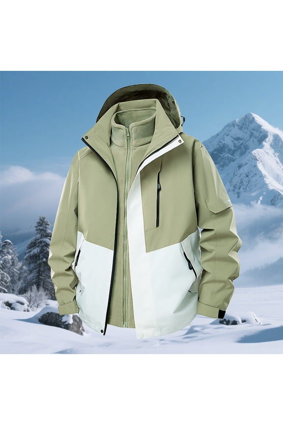 Men's Outdoor Sports Windbreaker Solid Color Hiking Running Hooded Jackets Zipper Pocket Long Sleeve Outwear Coats Green 5XL
