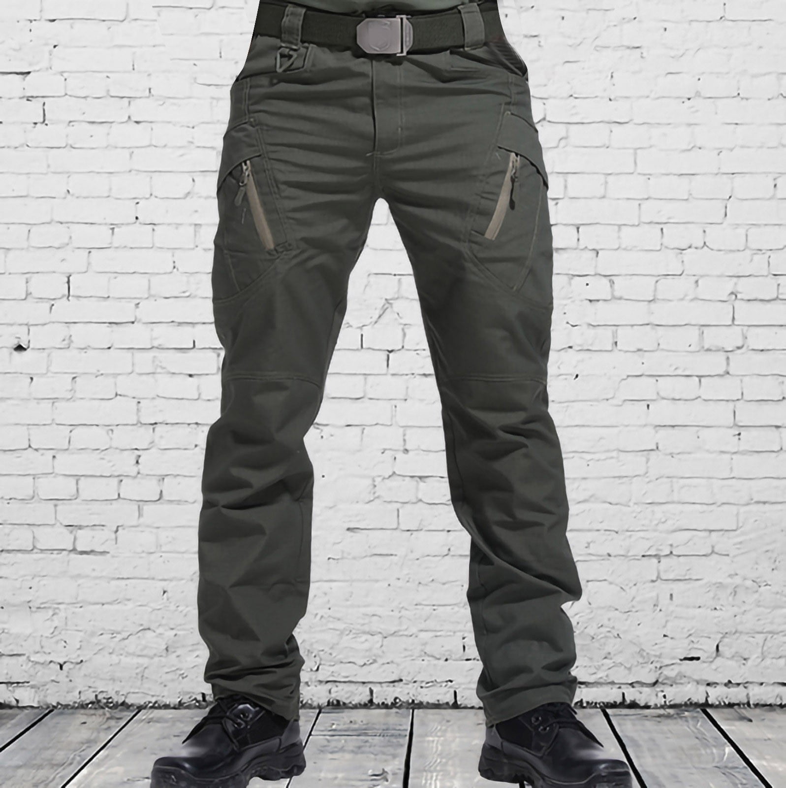 Men's Outdoor Stretch Waterproof Cargo Pants Zip Off Multi Pockets Tactical  Pants Big and Tall Trousers Work Wear 