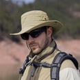 thumbnail image 1 of Men's Outdoor Sun Hat Breathable Fisherman's Hat, Wenini Nylon UPF 50+ Lightweight Shade Cap, Foldable Travel Hat for Hiking Fishing Beach Camping Gardening, Beige, 1 of 7