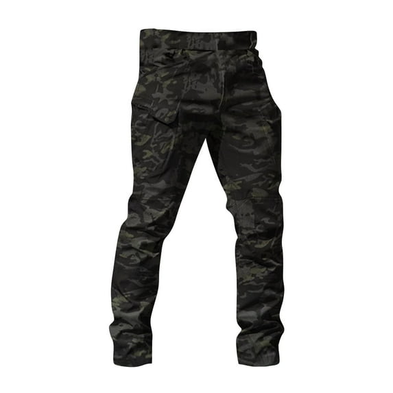 Men's Outdoor Tactical Pants Outdoor Waterproof Trousers Relaxed Fit Cargo Pants Work Travel Pants with Multi Pockets camouflage X-Large