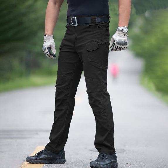 Men’s Outdoor Tactical Pants Ripstop Multi-Pocket Hiking Fishing Work S-2XL Flex Fit Utility Trousers