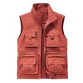 thumbnail image 1 of Men's Outdoor Travel Photo Cargo Vest Casual Lightweight Fishing Work Vest Mountaineering Tooling Jackets, 1 of 3
