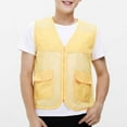 thumbnail image 1 of Men's Outdoor Vest Quick Dry Cargo Vest Jacket Mesh Waistcoat Breathable Zip Gilet Jacket Sleeveless V Neck Sports Work Jackets Yellow L, 1 of 7