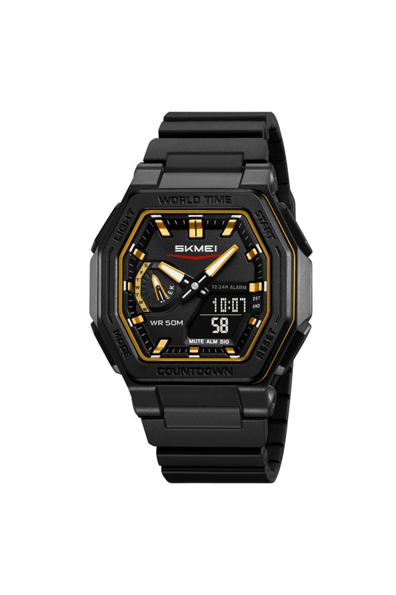 Men's Outdoor Watch - Waterproof Digital Chronograph with Silicone Band, Shock Resistant for Hiking, Swimming, Casual Wear by Students