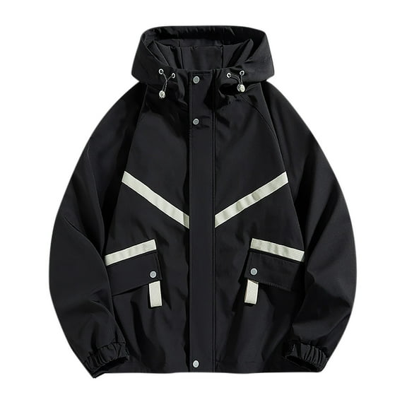 Men's Outdoor Waterproof Soft Shell Hooded Military Tactical Jacket Casual Jacket Loose Outdoor Jacket Long Sleeved Hooded Casual Jacket