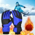 thumbnail image 1 of Men's Outdoor Winter Gloves, Windproof, Waterproof, Cold Proof for Skiing, Snowboarding & Cycling in Harsh Weather Blue, 1 of 8
