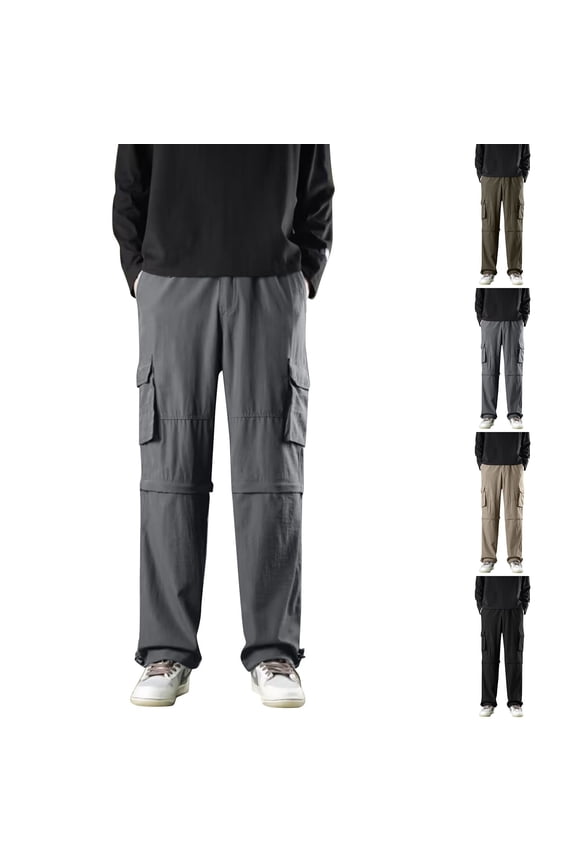 Men’s Outdoor Zip Off Hiking Pants Lightweight Convertible Fishing Trousers