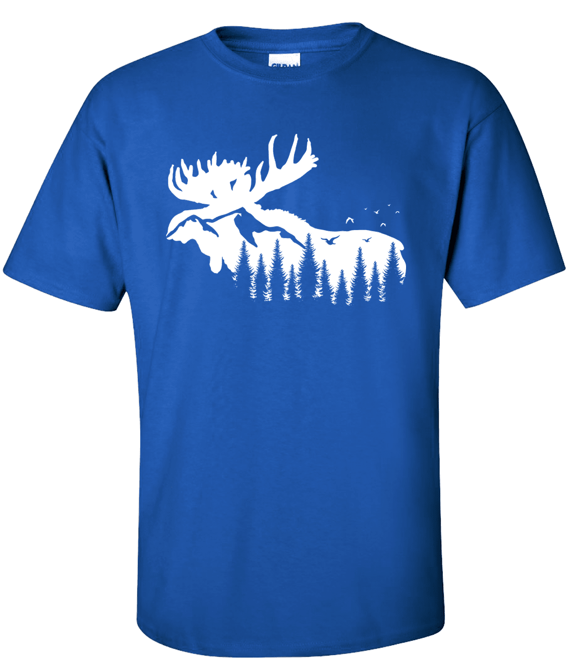 Short Sleeve Mountain Outline T-Shirt