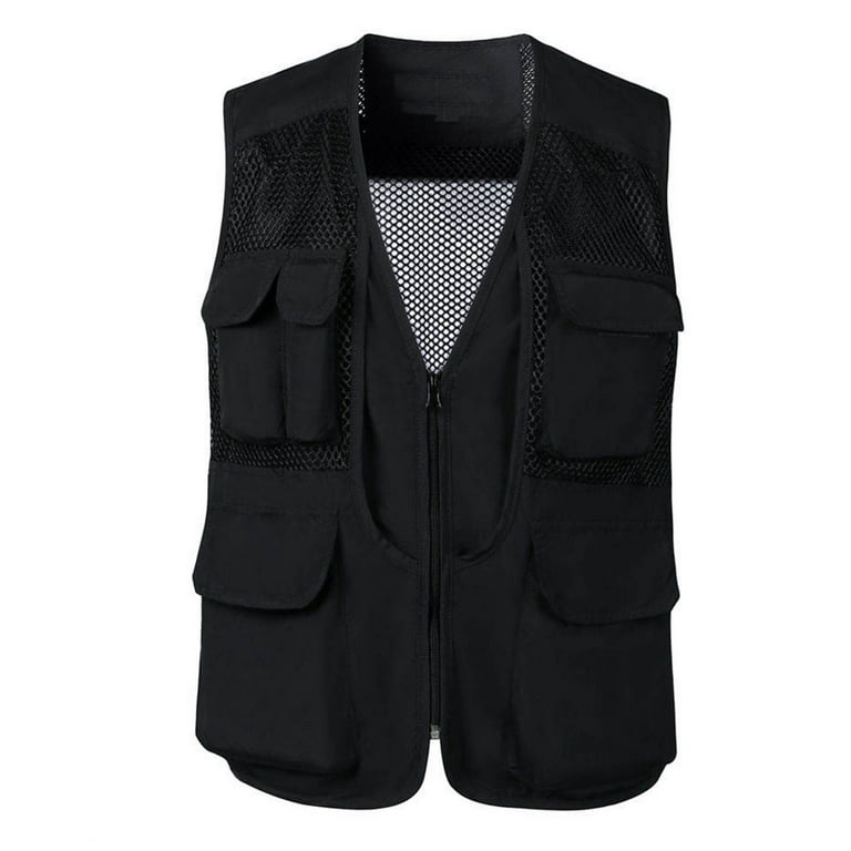 Mesh Fly Fishing Vest with Pockets Photography Lightweight Removable Coat  for