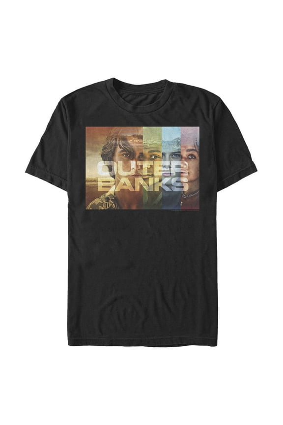 Men's Outer Banks Faces Poster Graphic Tee Black Small