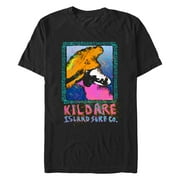 Mens Outer Banks Kildare Island Surfboard Co. Abstract Poster Graphic T-Shirt