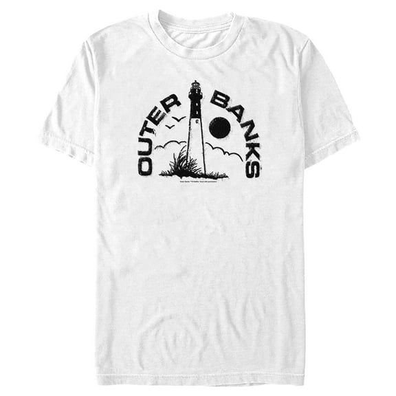 Men's Outer Banks Lighthouse Logo Graphic Tee White 2X Large