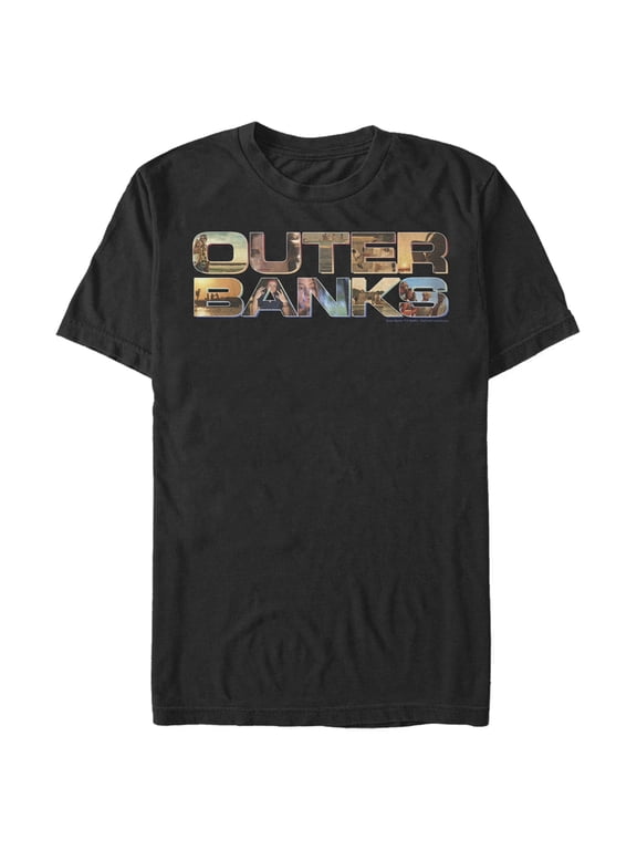 Men's Outer Banks Photo Logo Graphic Tee Black Small