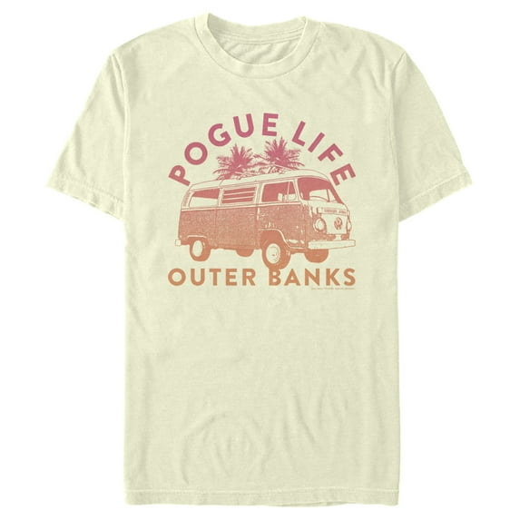Men's Outer Banks Pogue Life Bus Graphic Tee Beige Large
