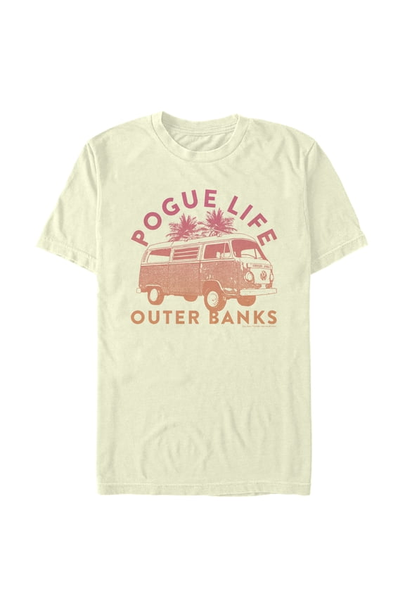 Men's Outer Banks Pogue Life Bus Graphic Tee Beige Large