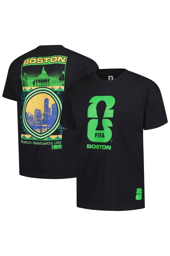 Men's Outerstuff Black 2026 FIFA World Cup Boston Host City Local Oversized T-Shirt
