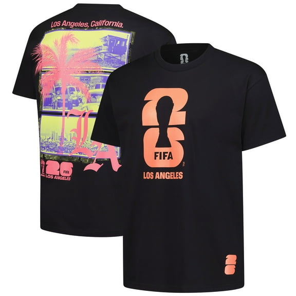 Men's Outerstuff Black 2026 FIFA World Cup Los Angeles Host City Local Oversized T-Shirt