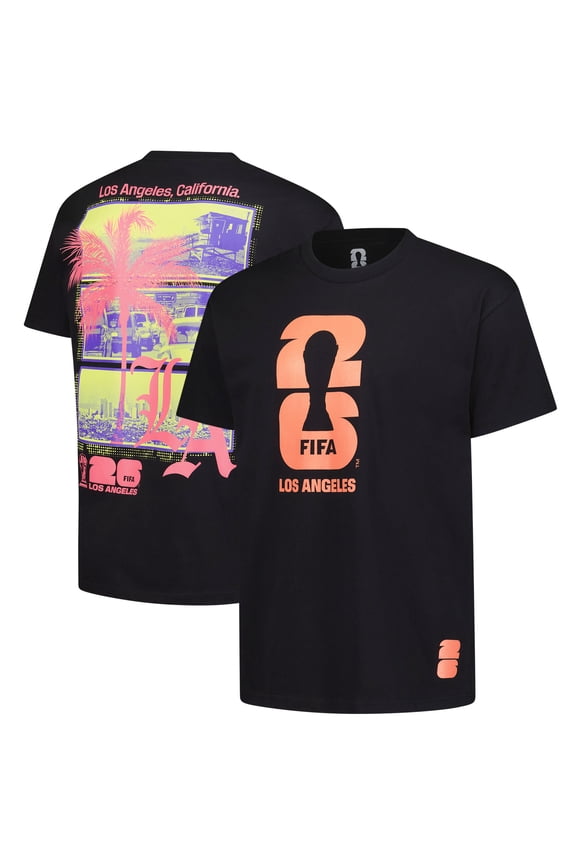Men's Outerstuff Black 2026 FIFA World Cup Los Angeles Host City Local Oversized T-Shirt