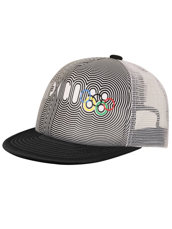 Men's Outerstuff Black Olympic Games Mexico City 1968 Olympic Games Heritage Adjustable Trucker Hat