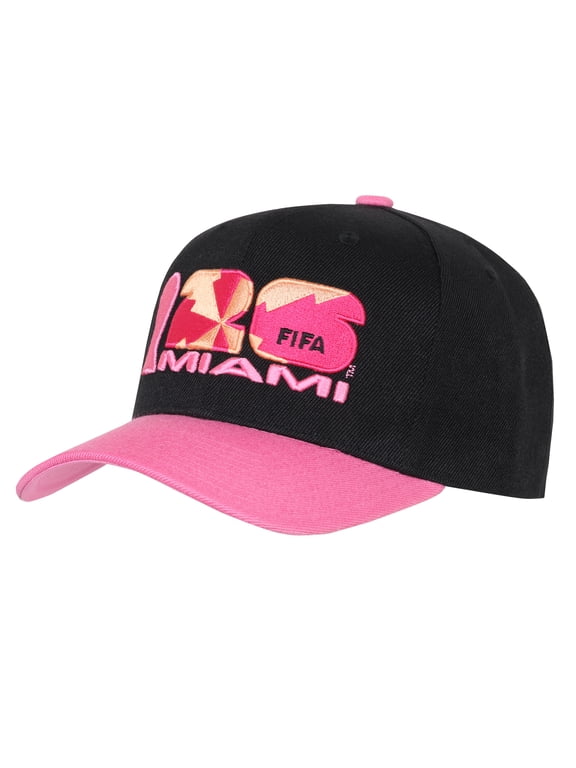 Men's Outerstuff Black/Pink FIFA World Cup 2026 Miami Host City Pro Snapback Hat