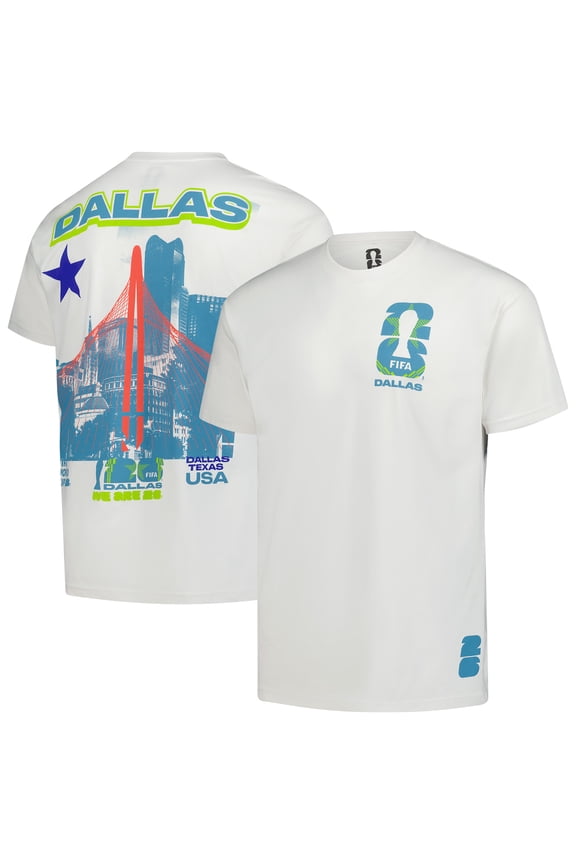 Men's Outerstuff  Cream 2026 FIFA World Cup Dallas Host City Local Oversized T-Shirt