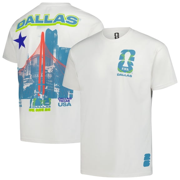 Men's Outerstuff Cream 2026 FIFA World Cup Dallas Host City Local Oversized T-Shirt
