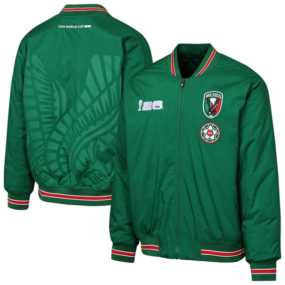 Men's Outerstuff Green Mexico National Team FIFA World Cup 2026 Road to Victory Full-Zip Flight Jacket