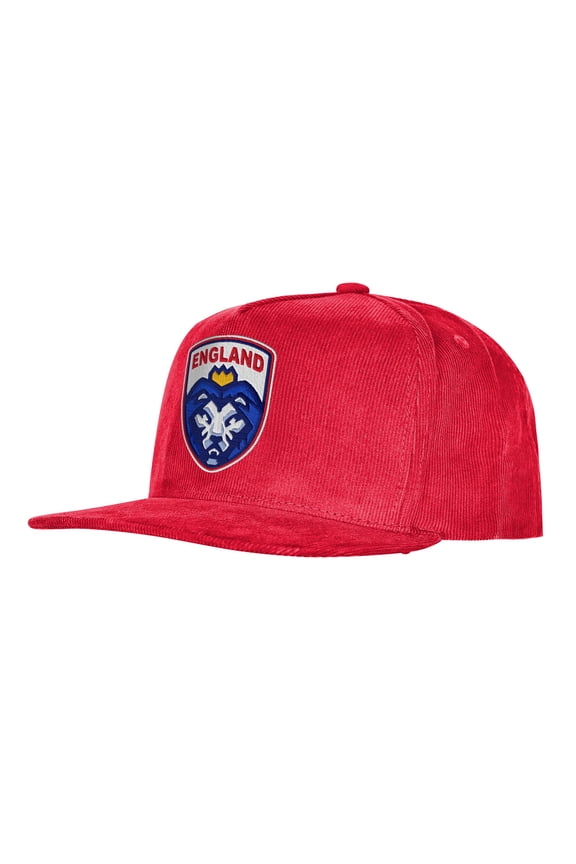 Men's Outerstuff Red England National Team FIFA World Cup 2026 Corduroy Snapback Hat