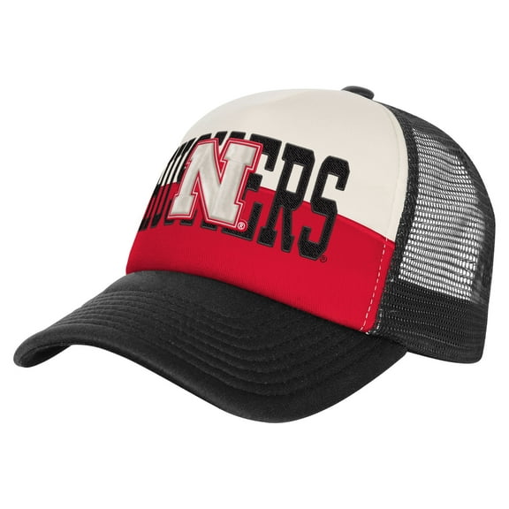 Youth Outerstuff Scarlet/Cream Nebraska Huskers Modern Fan Trucker Adjustable Hat