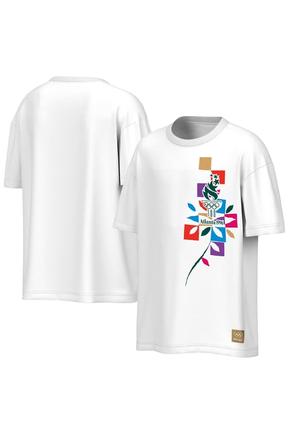 Men's Outerstuff White Atlanta 1996 Summer Olympics Retro Laurel T-Shirt