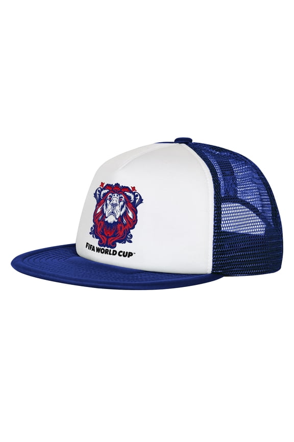 Men's Outerstuff White/Royal England FIFA World Cup 2026 Defender Adjustable Trucker Hat