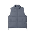 thumbnail image 1 of Men's Outerwear Vest, Puffer Vest for Men Winter Coat Casual Stand Collar Sleeveless Zip Up Thick Waistcoat (2XL, Dark Gray), 1 of 6