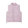 thumbnail image 1 of Men's Outerwear Vest, Puffer Vest for Men Winter Coat Casual Stand Collar Sleeveless Zip Up Thick Waistcoat (XL, Pink), 1 of 4