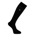 thumbnail image 1 of Men's Over the Calf Polka Dot Dress Socks Biz Dots Black (M), 1 of 4