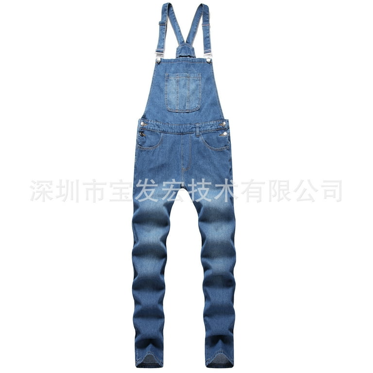Mens denim overalls walmart best sale