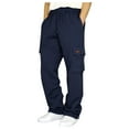 thumbnail image 1 of Men's Overalls Drawstring Multi Pocket Casual Pants Hiking Pants Cotton Twill Pants, 1 of 4