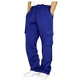 thumbnail image 1 of Men's Overalls Drawstring Multi Pocket Casual Pants Hiking Pants Cotton Twill Pants, 1 of 4