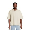 thumbnail image 1 of Men's Oversize French Terry Polo Shirt (Light Birch -Large), 1 of 1