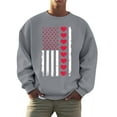 thumbnail image 1 of Men's Oversize Sweatshirts Valentine's Day Long Sleeve Crew Neck Casual Love Heart Print Lightweight Clothes, 1 of 4