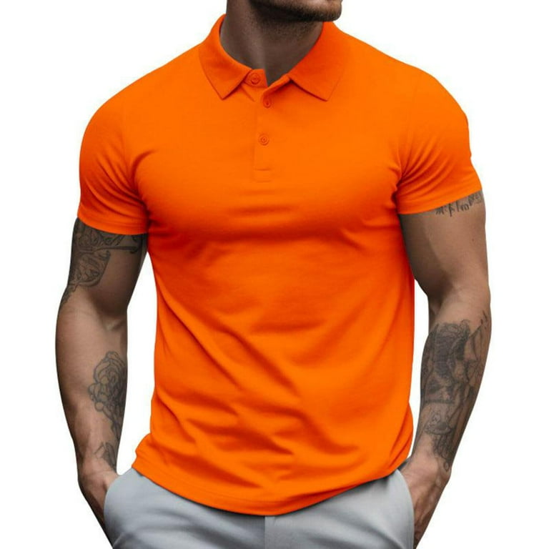 Orange t shirt with collar store
