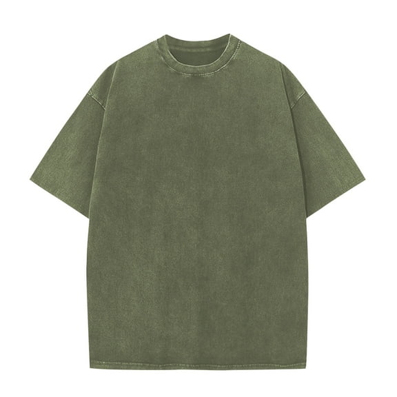 Men's Oversized Cotton T Shirt Vintage Washed Distressed Tee Casual Summer Short Sleeve Loose Fit Workout Tops