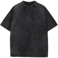 thumbnail image 1 of Men's Oversized Cotton T-Shirts Loose Fit Vintage Washed Tee Unisex Short Sleeve Casual Shirts Tops, 1 of 8