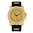 thumbnail image 1 of Men's Oversized Diamond Watch with Iced Out Dial and Bling Case - Comfortable Silicone Band - Quartz Movement - Stylish Timepiece in Gold, 1 of 5